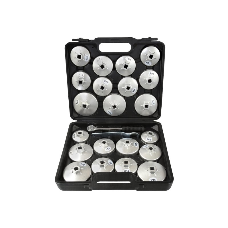 Klucze nasadowe do filtrów 23el. z grzechotką