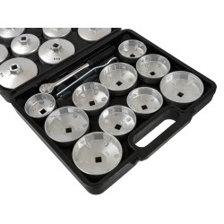 Klucze nasadowe do filtrów 23el. z grzechotką