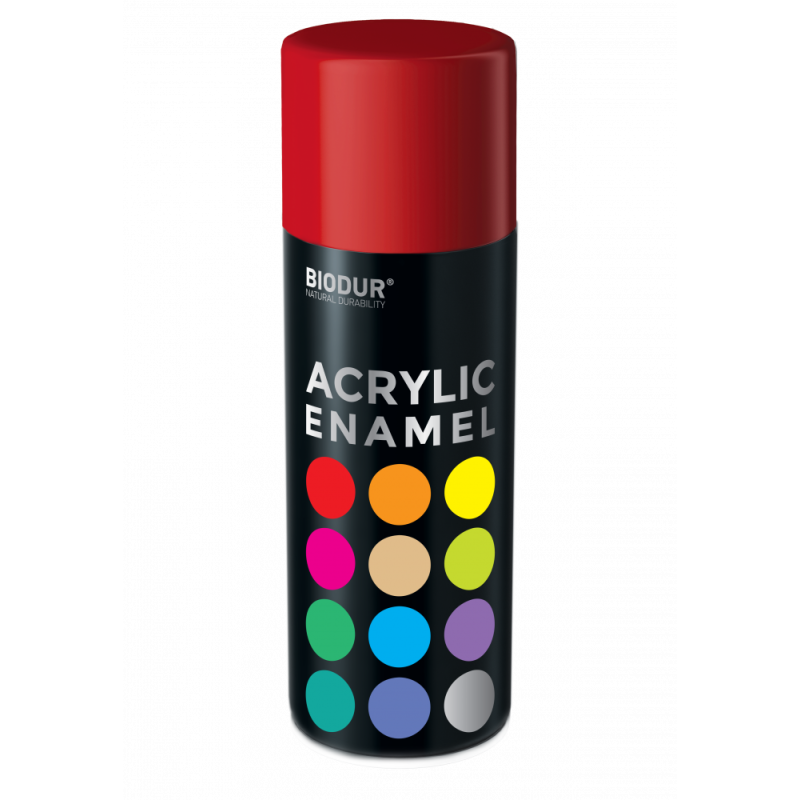 SPRAY EMALIA AKRYLOWA BIODUR czerwona RAL 3020 400 ml