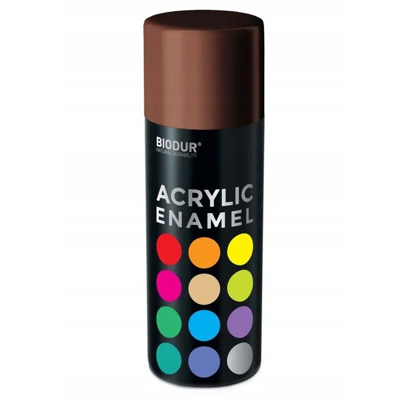 BIODUR EMALIA AKRYLOWA SPRAY 400ML RAL8017 BRĄZOWY CZEKOLADOWY