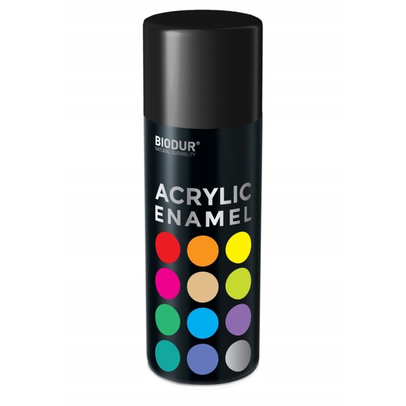 BIODUR EMALIA AKRYLOWA 400ML RAL 9005 CZARNY MAT