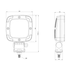 FT-036 Lampa robocza LED, CIENKA  1400 lm, przewód 1,5m.