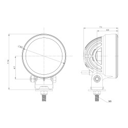 Lampa robocza FT-364 LED CIENKA SZEROKI STRUMIEŃ 1600Lm
