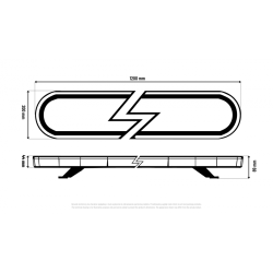 Belka ostrzegawcza LED 1200x200 R65 R10