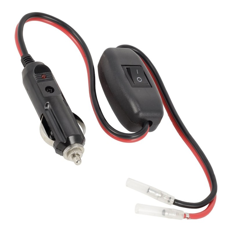Wtyczka zapalniczki z włącznikiemi przewodem 50 cm ze złączkami
