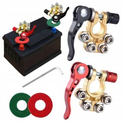 Klemy Zaciskowe Złącza Zaciski Akumulatora Dodatnie Ujemne 6-24V 2 szt