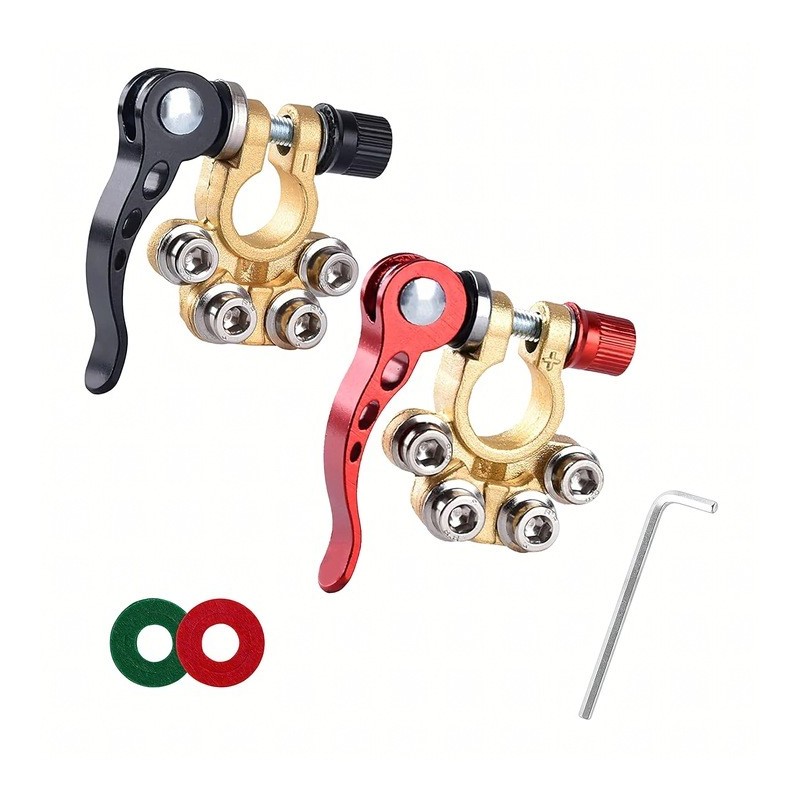 Klemy Zaciskowe Złącza Zaciski Akumulatora Dodatnie Ujemne 6-24V 2 szt